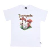 Witte Heren Tee met Geborduurd Logo Propaganda , White , Heren