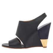 Pre-owned Leather sandals Chloé Pre-owned , Black , Dames