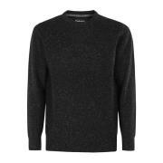 Klassieke Crewneck Sweater Barbour , Black , Heren