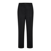 Elegante Zwarte Gestreepte Broek Bruuns Bazaar , Black , Dames