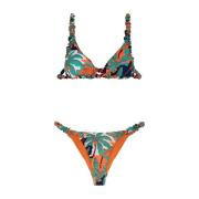 Exotische driehoek bikini met Braziliaanse onderkant Me-Fui , Multicol...