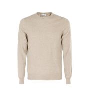 Basis Ronde Hals T-shirt Malo , Beige , Heren