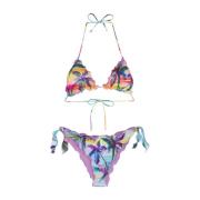 Bikini Triangolo E Slip Nodi Regolabile Frou Frou Sundown F**k , Multi...