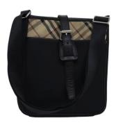 Pre-owned Nylon shoulder-bags Burberry Vintage , Black , Dames