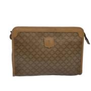 Pre-owned Canvas clutches Celine Vintage , Beige , Dames