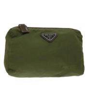 Pre-owned Nylon pouches Prada Vintage , Green , Dames