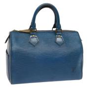 Pre-owned Leather handbags Louis Vuitton Vintage , Blue , Dames