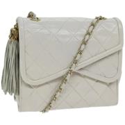 Pre-owned Leather chanel-bags Chanel Vintage , White , Dames