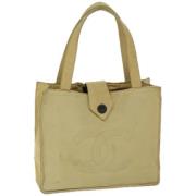 Pre-owned Nylon handbags Chanel Vintage , Beige , Dames