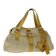 Pre-owned Canvas handbags Celine Vintage , Yellow , Dames