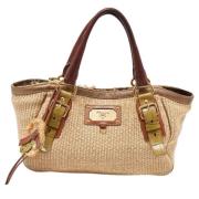 Pre-owned Leather totes Prada Vintage , Beige , Dames