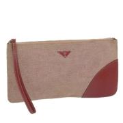 Pre-owned Canvas pouches Prada Vintage , Red , Dames