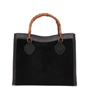 Pre-owned Suede handbags Gucci Vintage , Black , Dames