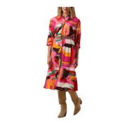 Roze Maxi Jurk Cape Town Stijl Pom Amsterdam , Multicolor , Dames