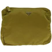 Pre-owned Nylon pouches Prada Vintage , Green , Dames