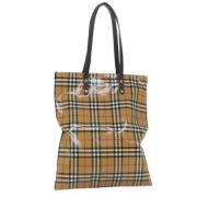 Pre-owned Coated canvas totes Burberry Vintage , Beige , Dames