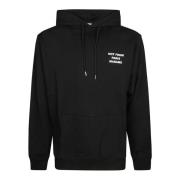 Coole Hoodie met Slogan Print Drole de Monsieur , Black , Heren