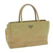 Pre-owned Nylon handbags Prada Vintage , Beige , Dames