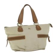 Pre-owned Canvas handbags Burberry Vintage , Beige , Dames