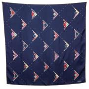 Pre-owned Silk scarves Chanel Vintage , Blue , Dames