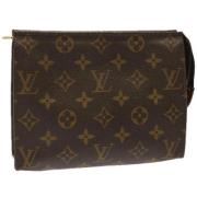 Pre-owned Canvas pouches Louis Vuitton Vintage , Brown , Dames