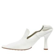 Pre-owned Leather heels Bottega Veneta Vintage , White , Dames