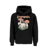 Zwarte Hoodie met Kangoeroezak Propaganda , Black , Heren