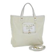 Pre-owned Nylon totes Prada Vintage , White , Dames