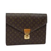 Pre-owned Canvas briefcases Louis Vuitton Vintage , Brown , Dames