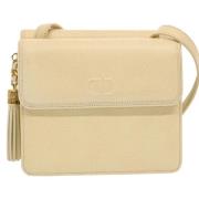 Pre-owned Leather shoulder-bags Valentino Vintage , Beige , Dames