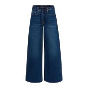 Wijde Pijp Donkerblauwe Jeans My Essential Wardrobe , Blue , Dames