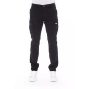 Zwarte Cargo Broek - Stretch Katoenmix Baldinini , Black , Heren