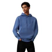 Blauwe Hoodie Biologisch Katoen Calvin Klein , Blue , Heren