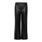 Pitch Black Flare Broek Cream , Black , Dames