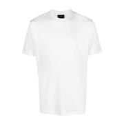 Logo-Print Crew-Neck T-Shirt - Wit Emporio Armani , White , Heren