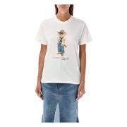 Beer Grafisch T-shirt Wit Ralph Lauren , White , Dames