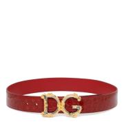 Burgundy Logo Baroque Riem Dolce & Gabbana , Red , Dames