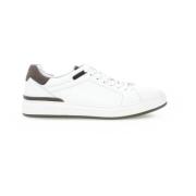 Witte Leren Moderne Comfortabele Sneakers Gabor , White , Dames