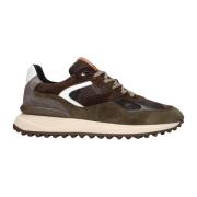 Lage Sneakers Groen Bruin Zwart Floris van Bommel , Multicolor , Heren