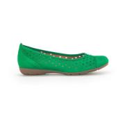 Groene Suède Zomer Ballerina Schoenen Gabor , Green , Dames