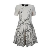 Doorn Tak Mini Jurk Alexander McQueen , Gray , Dames