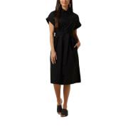 Zwarte Clodie Jurk Suncoo , Black , Dames