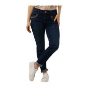 Slim Fit Naomi Shade Blue Jeans MOS Mosh , Blue , Dames