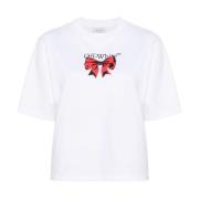 Logo Print Crew Neck T-shirts Off White , White , Dames