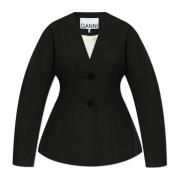 Blazer met sluiting Ganni , Black , Dames