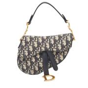 Pre-owned Canvas shoulder-bags Dior Vintage , Blue , Dames