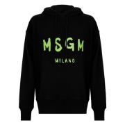 Zwarte Sweater Collectie Msgm , Black , Heren