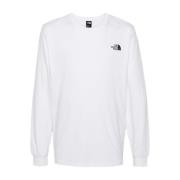 Wit Logo Print Longsleeve T-shirt The North Face , White , Heren