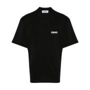 Zwart Logo Print Crewneck T-shirt Fiorucci , Black , Heren