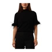 Elegante Zwarte Top Twinset , Black , Dames